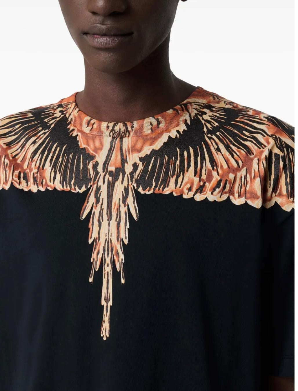 T-Shirt Marcelo Burlon "Icon Wings Orange" uomo