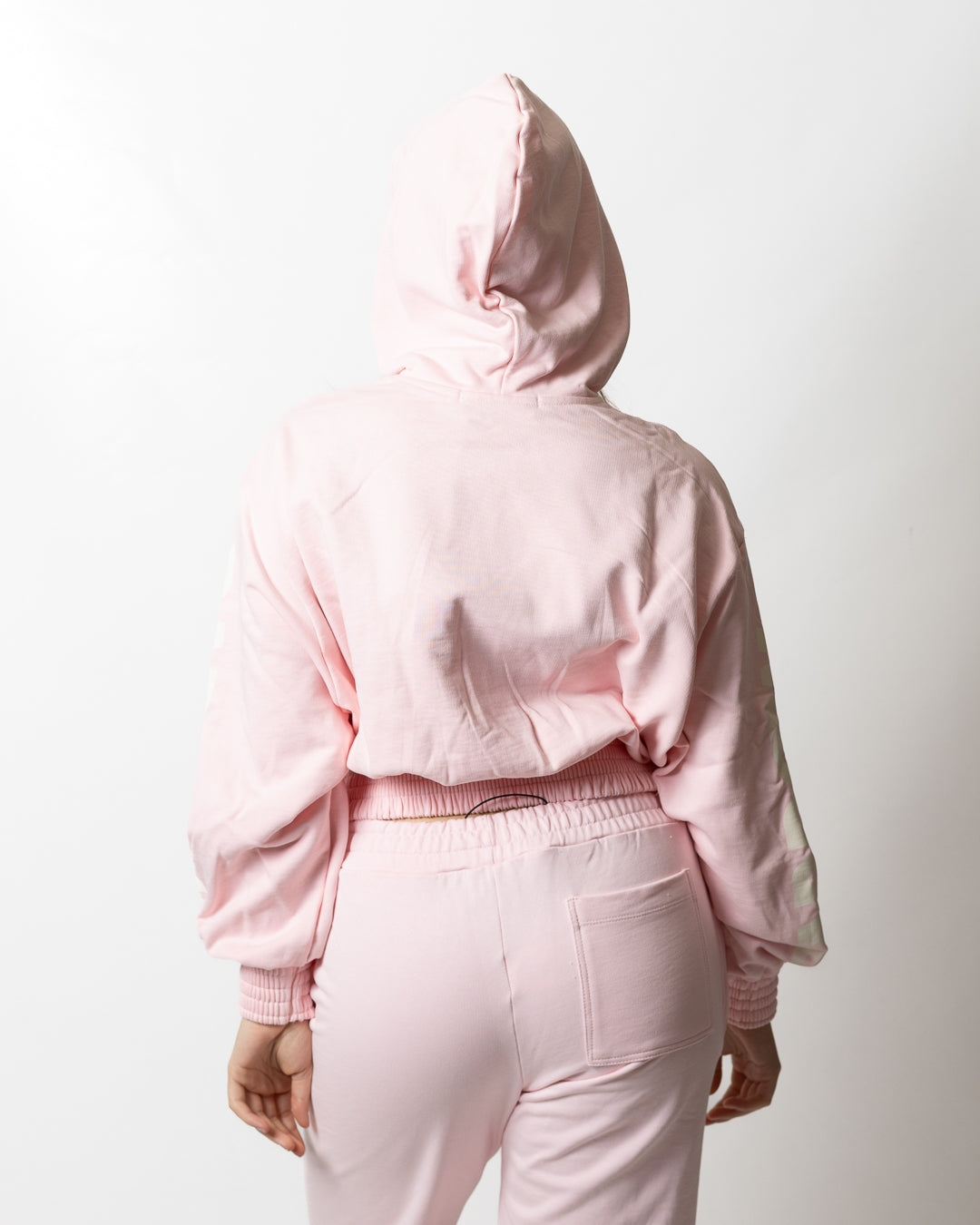 Felpa Barrow cropped fullzip logata con cappuccio donna