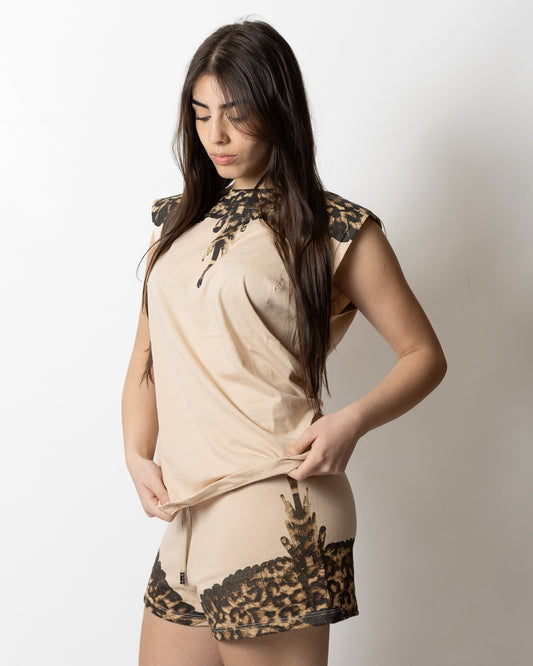 Canotta Marcelo Burlon "Wings Animalier" donna