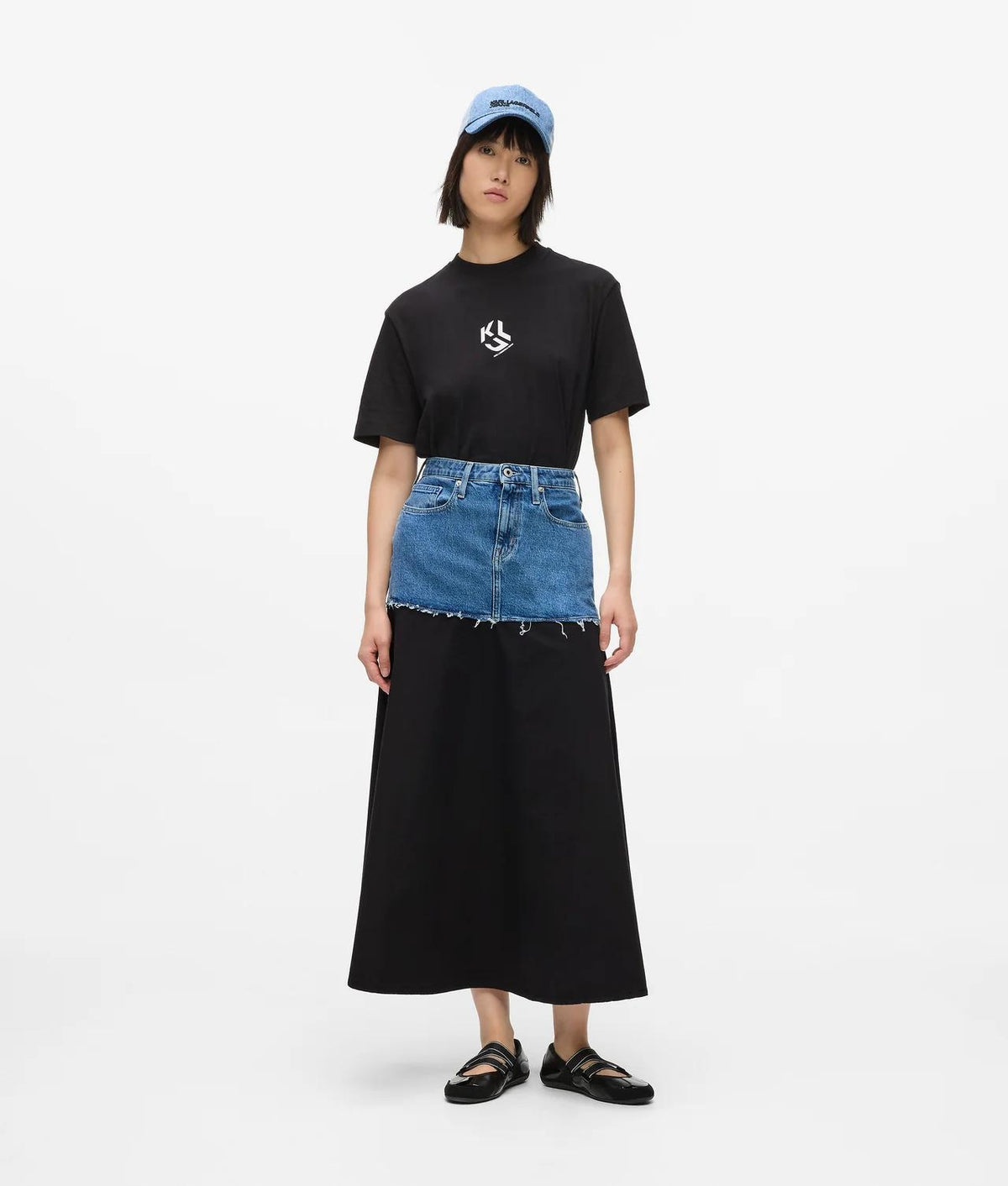 Gonna Karl Lagerfeld Jeans "Mixed Materials" donna