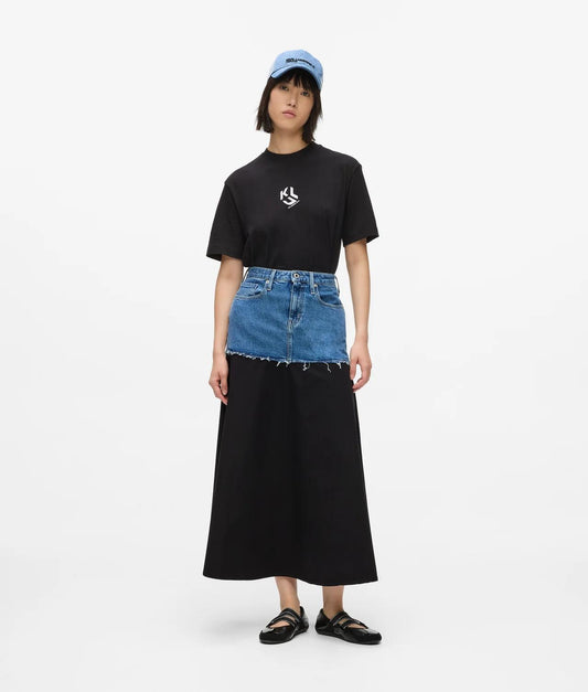 Gonna Karl Lagerfeld Jeans "Mixed Materials" donna