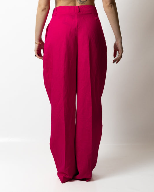 Pantalone Twinset Actitude in misto lino donna