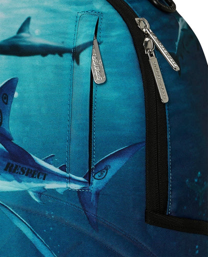 Zaino Sprayground blu SHARK UNDER WATER WITH MONEY BACKPACK 