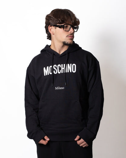 Felpa Moschino con cappuccio e logo basic