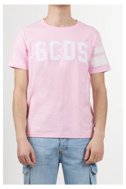 T-Shirt GCDS con fasce e ricamo uomo