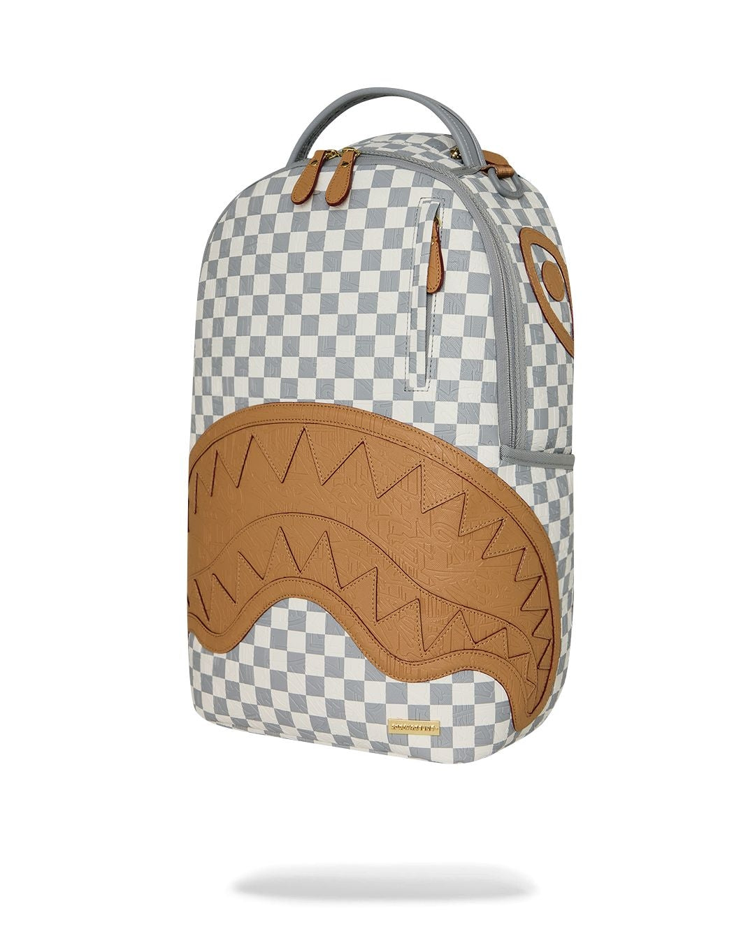 Zaino Sprayground bianco EMBOSSED CREAM CHECK BACKPACK
