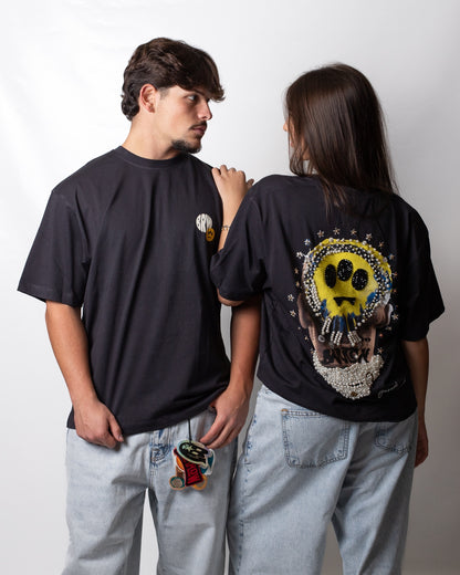 T-Shirt Barrow "Hall of fame" con perline e strass