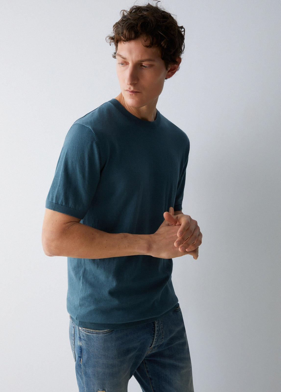 T-Shirt Liu Jo in maglia misto seta uomo