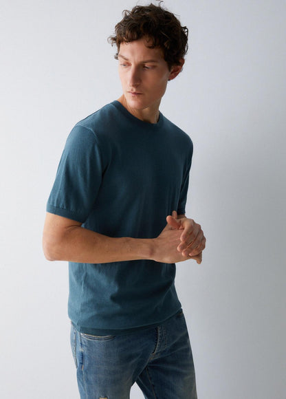 T-Shirt Liu Jo in maglia misto seta uomo