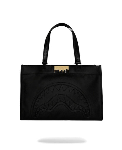 Borsa Sprayground nero "Gold Brick Lux Tortuga" tote