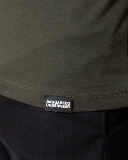 T-Shirt Dsquared2 con etichetta e fascia jacquard uomo
