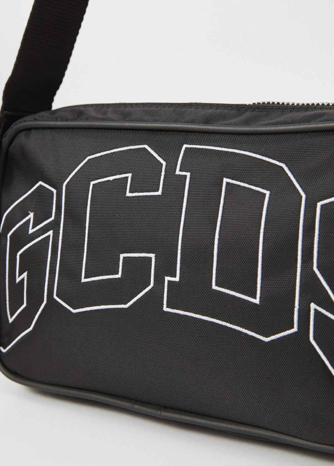 Tracolla GCDS in nylon con logo ricamato