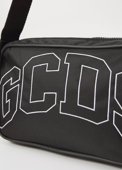 Tracolla GCDS in nylon con logo ricamato