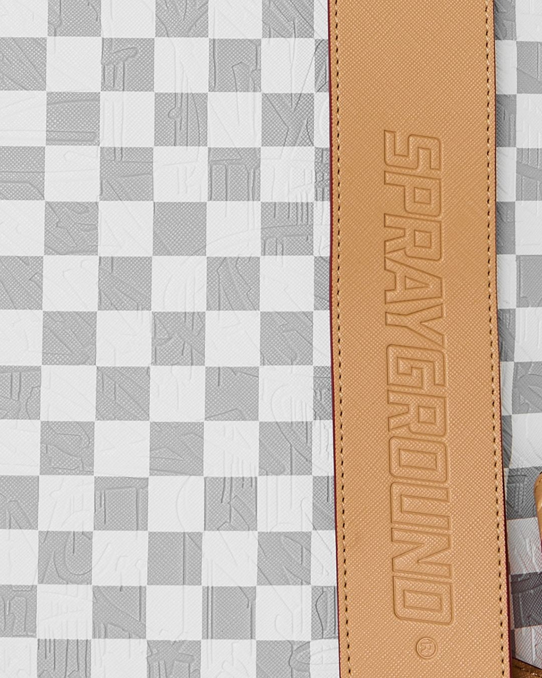 Zaino Sprayground bianco EMBOSSED CREAM CHECK MONTE CARLO 