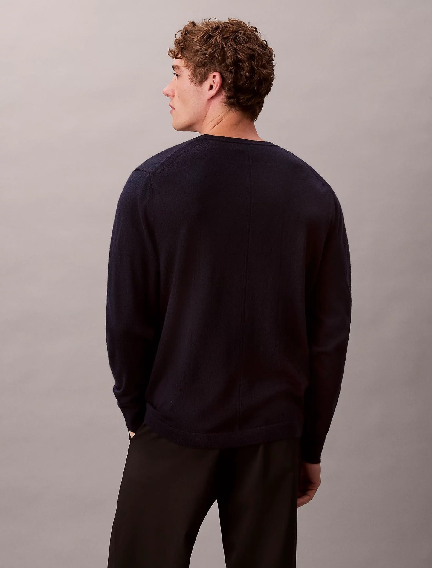 Maglia Calvin Klein girocollo in lana merino uomo