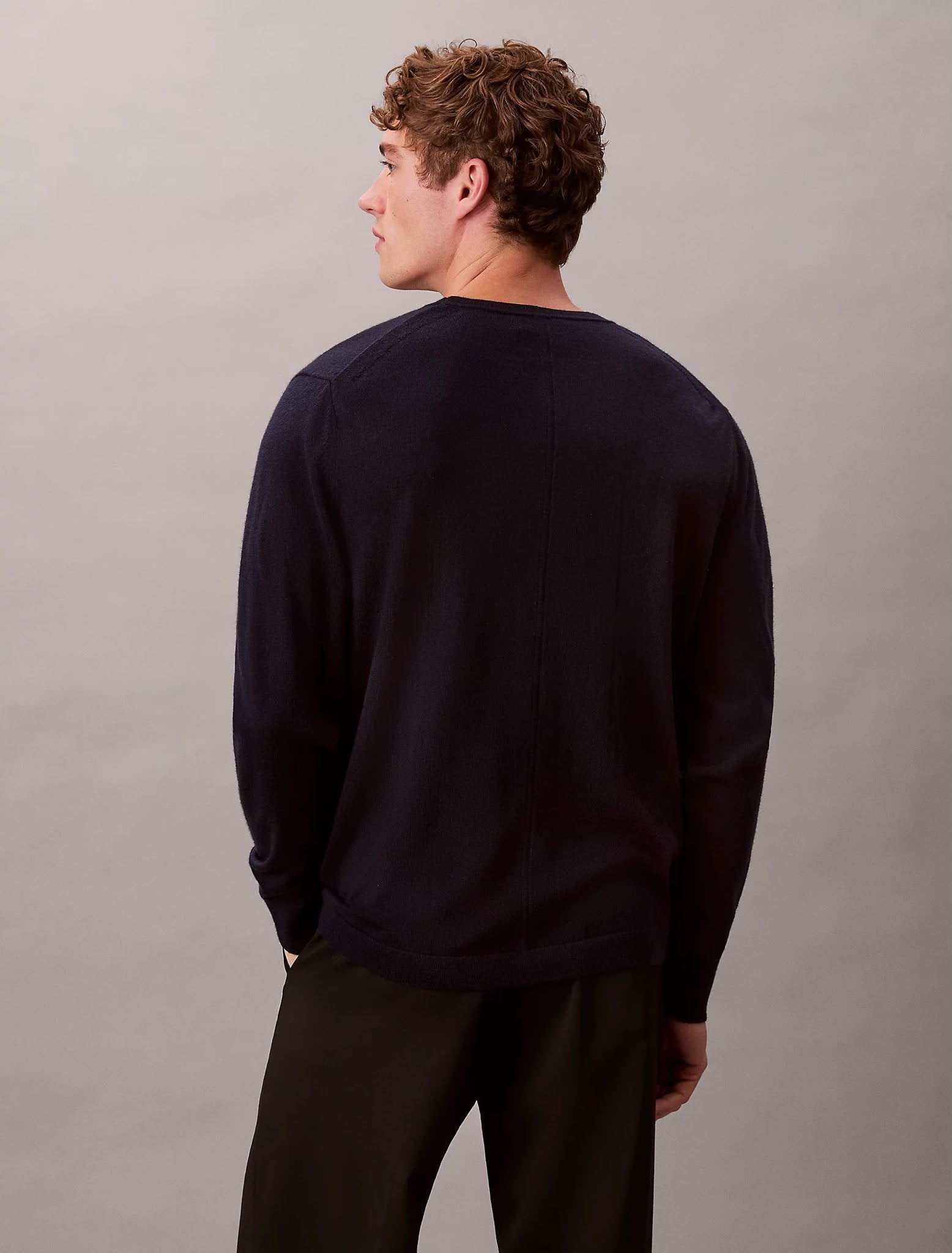 Maglia Calvin Klein girocollo in lana merino uomo