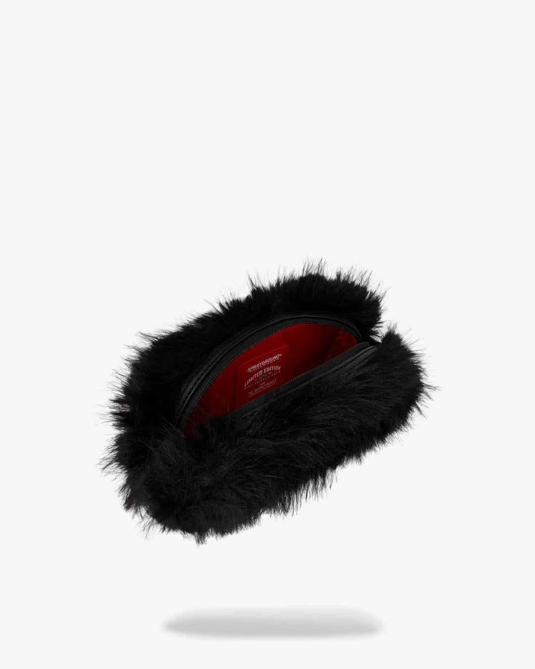 Pochette Sprayground nero "FUR CRAY BLACK POUCH"