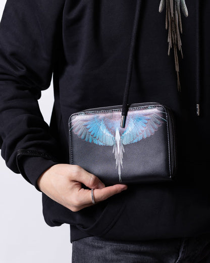 Pochette Marcelo Burlon in ecopelle "Icon Wings"
