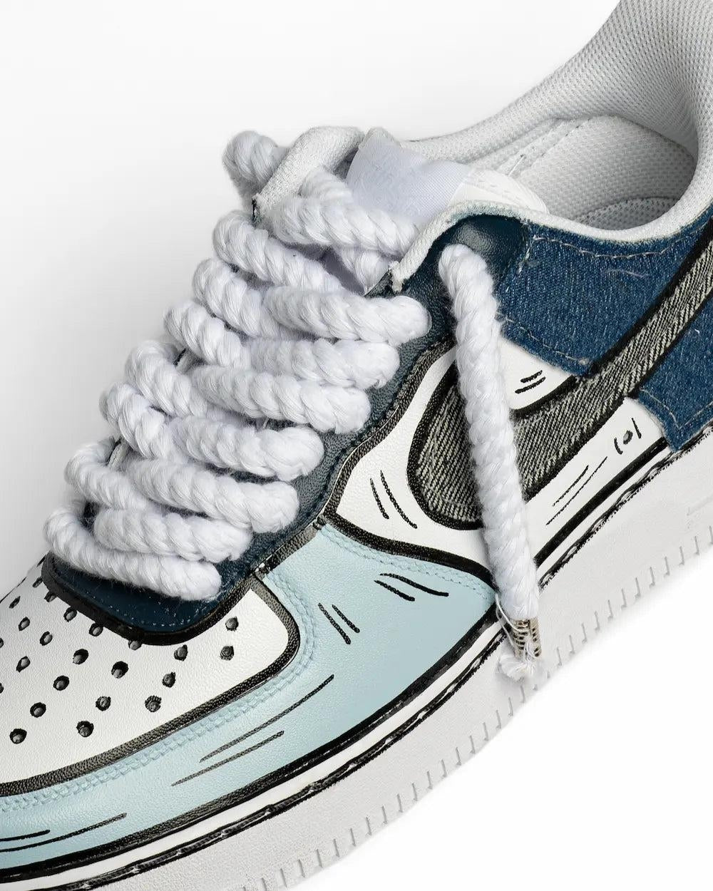 Sneakers Seddys "Nike Air Force One Comics Denim"