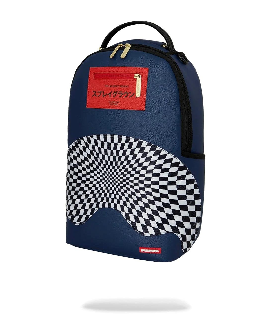 Zaino Sprayground blu ICHIMATSU-MOY? WARP CHECK SHARK BACKPACK