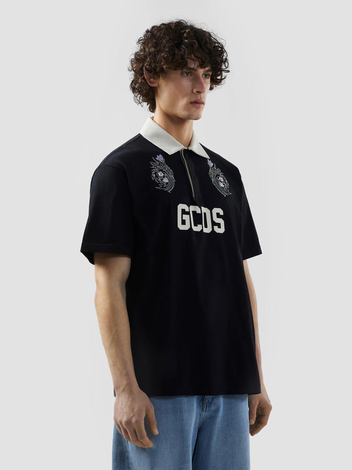 Polo GCDS con "Tribal Flowers" uomo