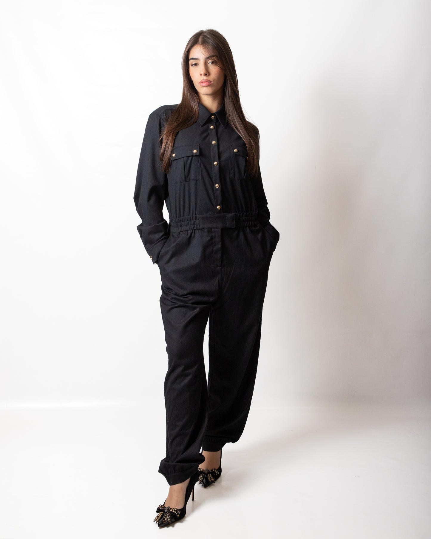 Tuta jumpsuit Nenette in misto lana donna