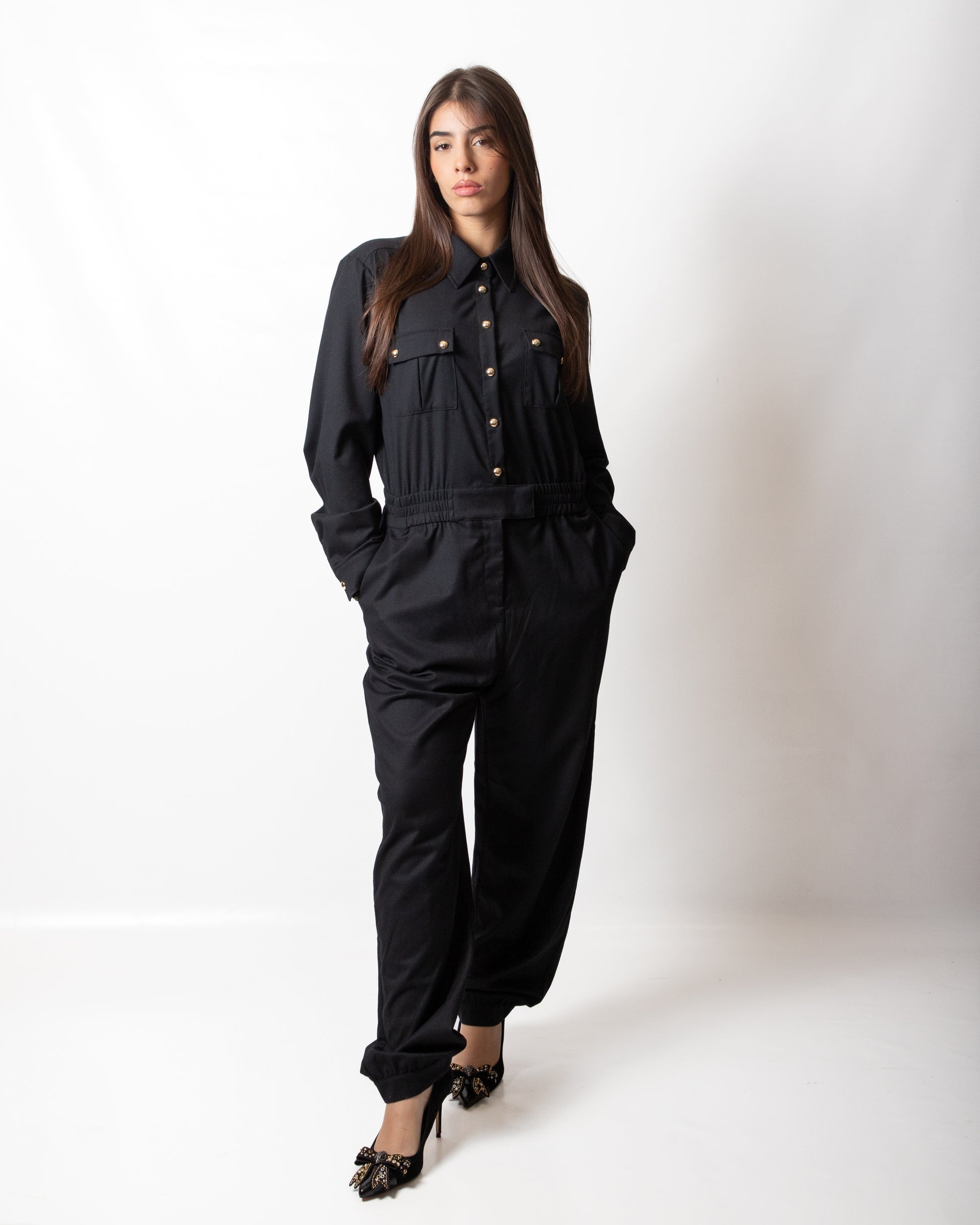 Tuta jumpsuit Nenette in misto lana donna