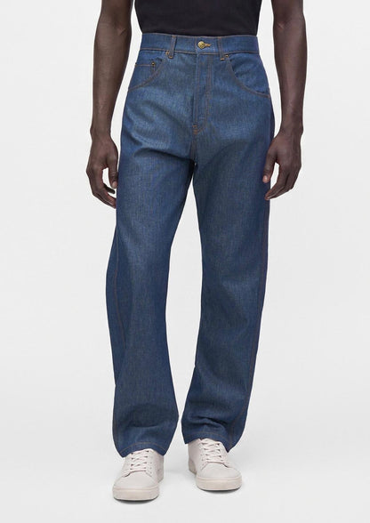 Pantalone Moschino baggy con cuciture a contrasto uomo