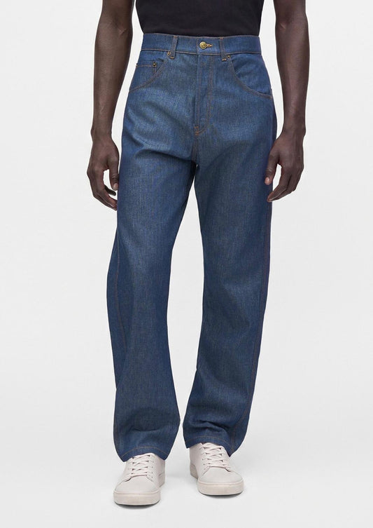 Pantalone Moschino baggy con cuciture a contrasto uomo