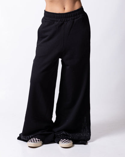 Pantalone County of Milan con grafica brillantinata