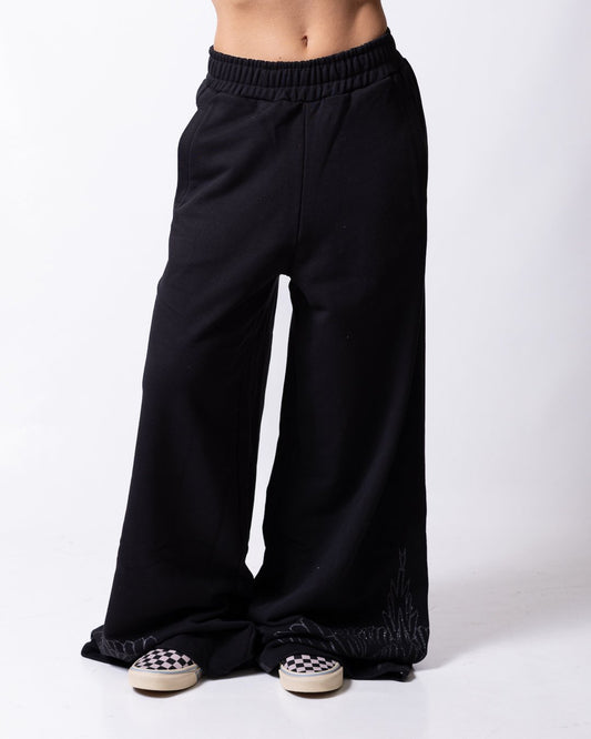Pantalone County of Milan con grafica brillantinata