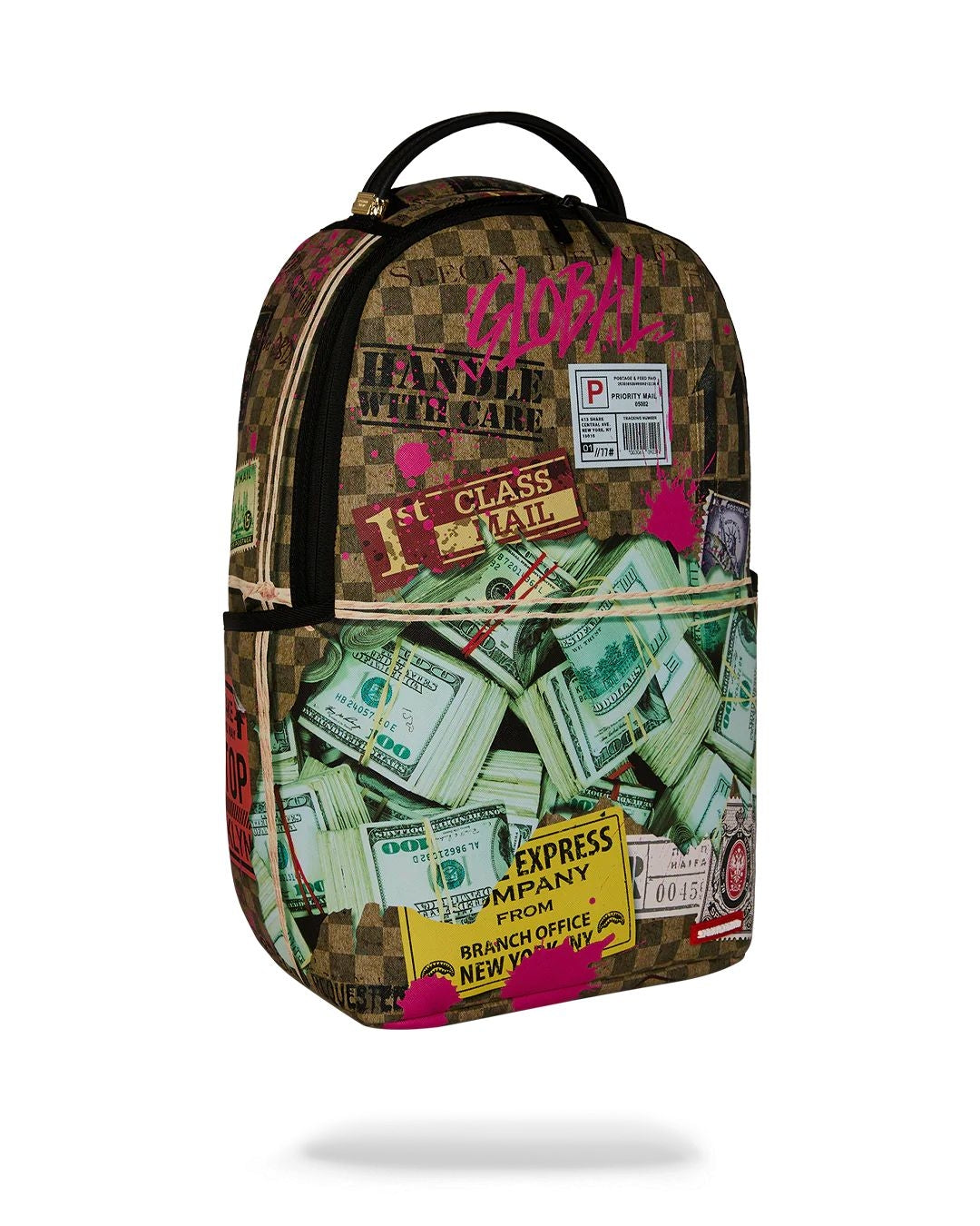 Zaino Sprayground marrone "Torn packaging rmx backpack"