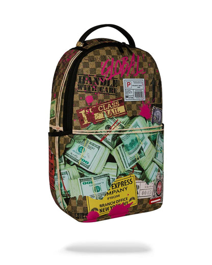 Zaino Sprayground marrone "Torn packaging rmx backpack"