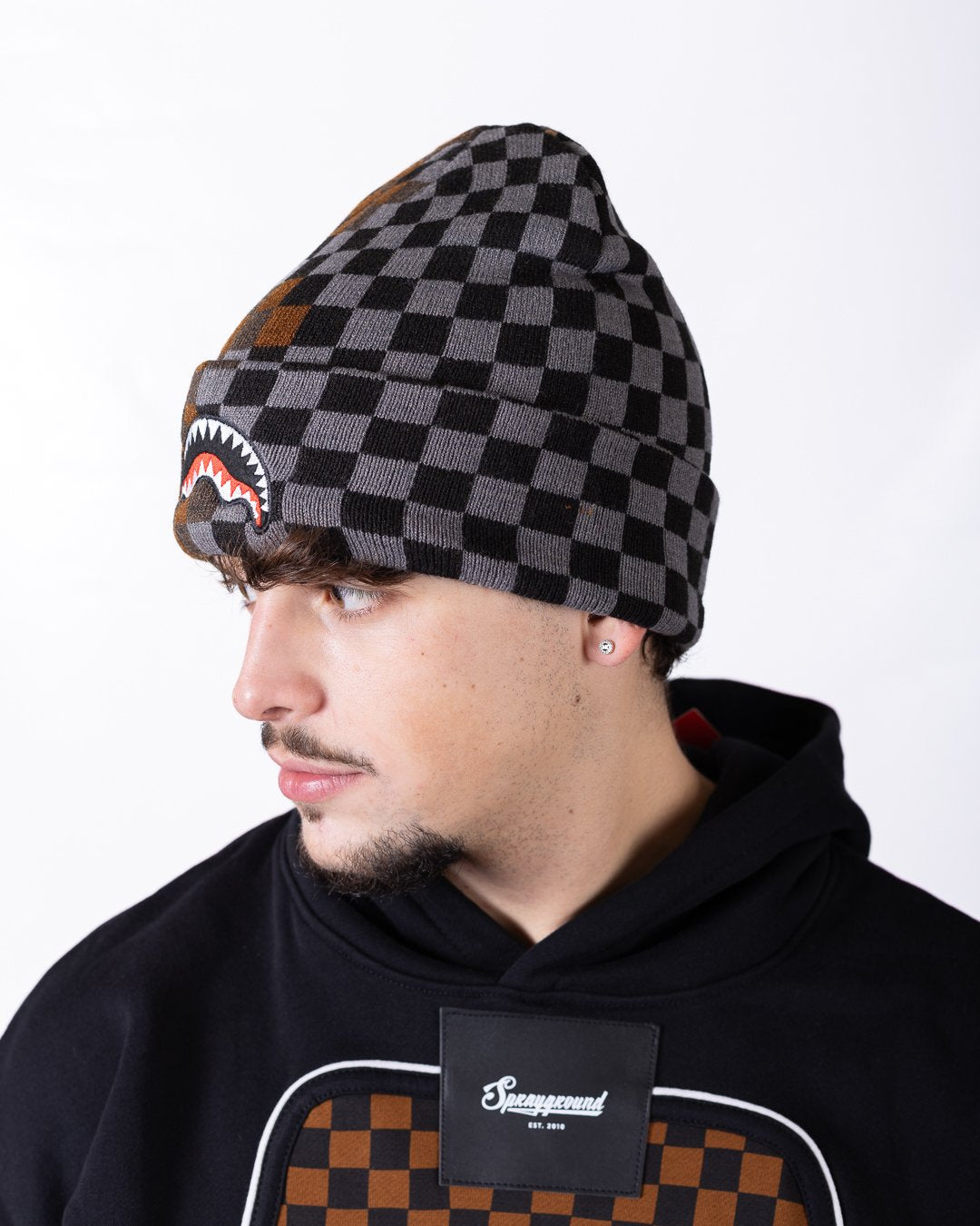 Cappello Sprayground con iconico logo ricamato e double check
