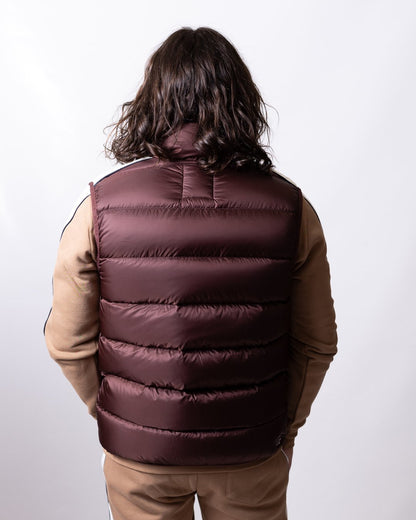 Gilet Colmar imbottito con logo in rilievo e finitura lucida