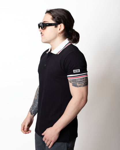 Polo GCDS con fasce a contrasto uomo