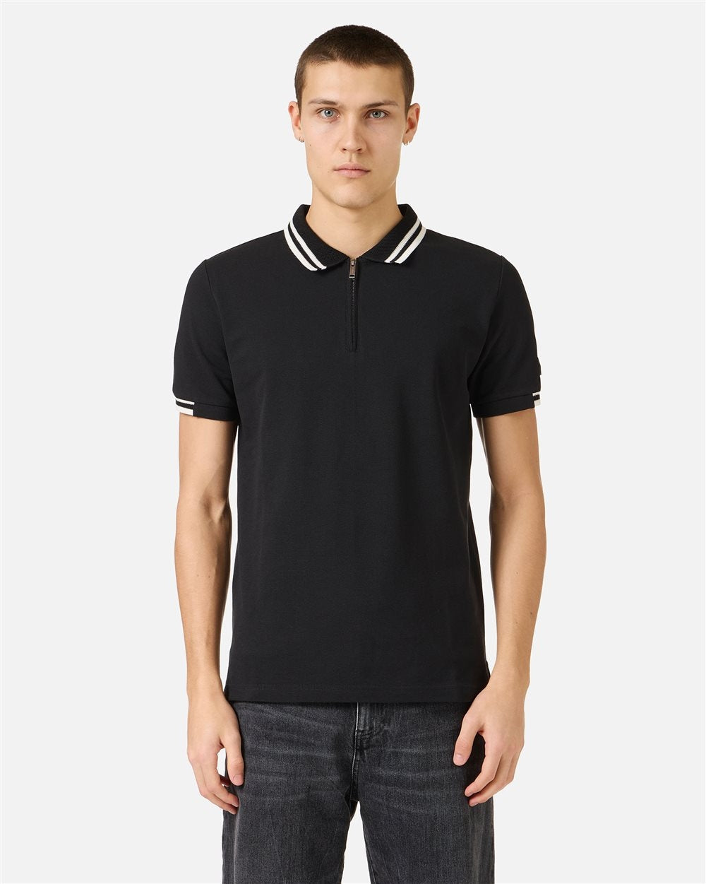 Polo Iceberg mezza zip con colletto a contrasto