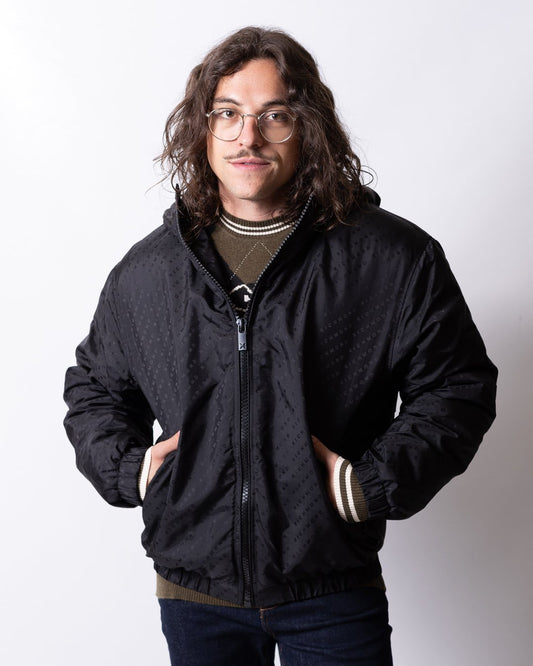 Giubbotto Richmond X in nylon con logo all-over uomo