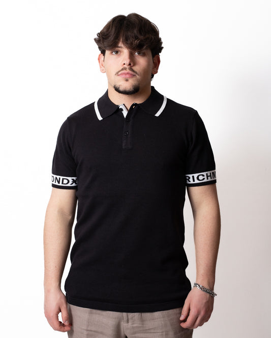 Polo Richmond X in maglia con bande logate uomo