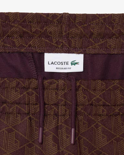 Pantalone Lacoste logato allover uomo