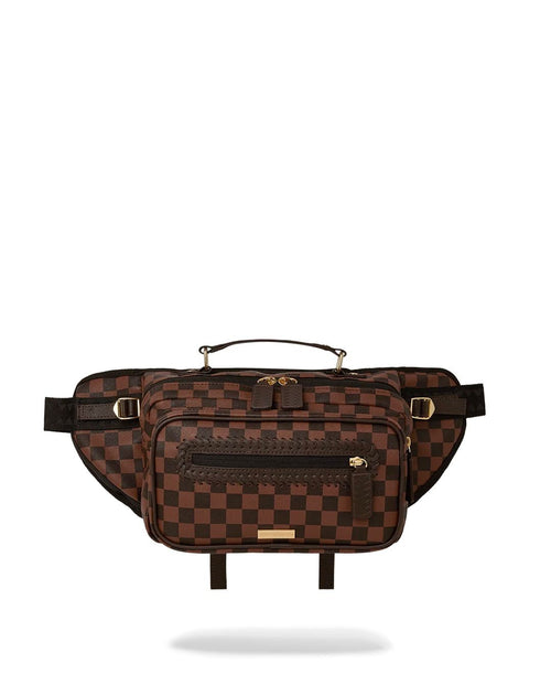 Marsupio Sprayground marrone core emboss check cargo crossbody