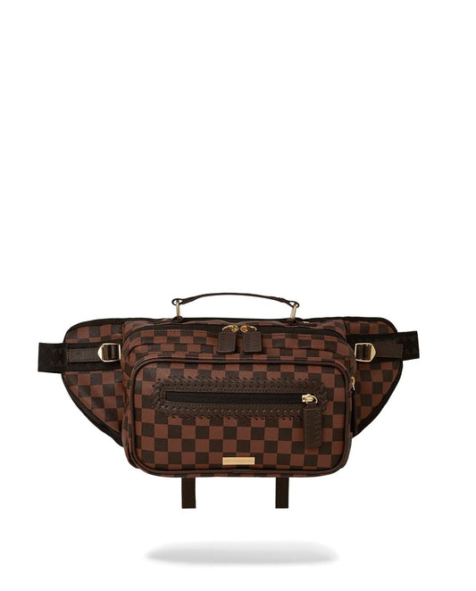 Marsupio Sprayground marrone core emboss check cargo crossbody