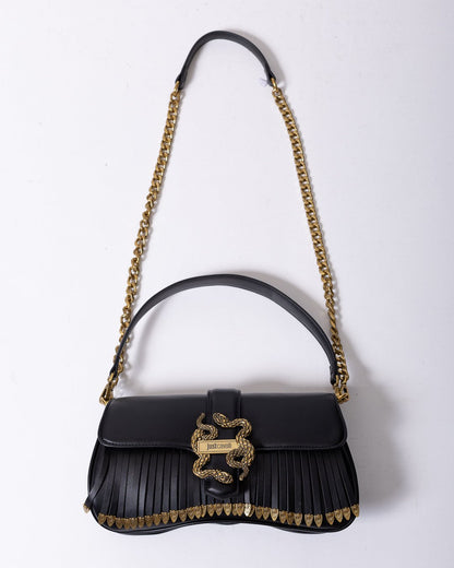 Borsa Just Cavalli in eco pelle con dettagli logo e dettagli oro
