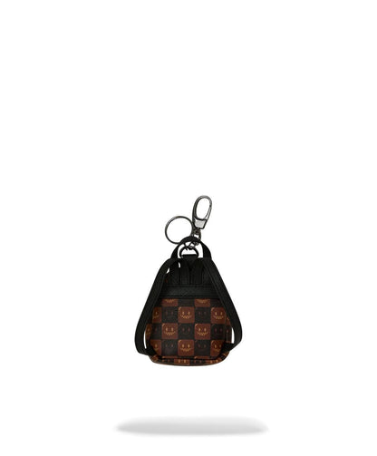 Portachiavi Sprayground marrone SHARKS IN PARIS WTF BUBBLE BROWN CHECK BACKPACK KEYCHAIN