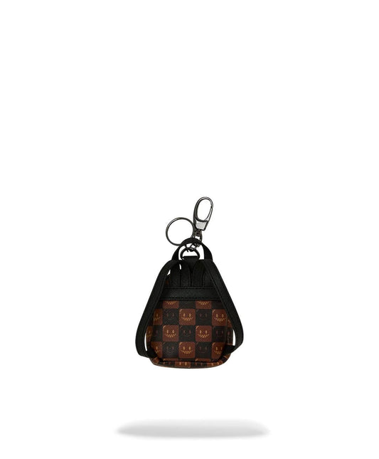 Portachiavi Sprayground marrone SHARKS IN PARIS WTF BUBBLE BROWN CHECK BACKPACK KEYCHAIN