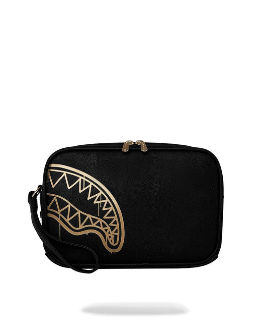 Pochette e beauty Sprayground nero "That gold drap toiletry brick"