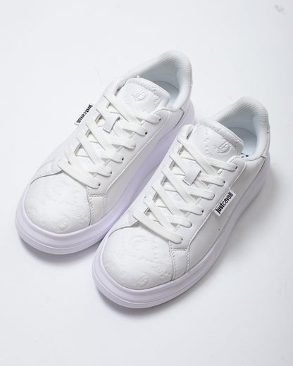 Sneakers Just Cavalli in pelle con logo jacquard uomo