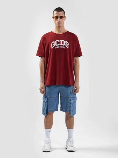 T-Shirt GCDS loose con ricamo uomo