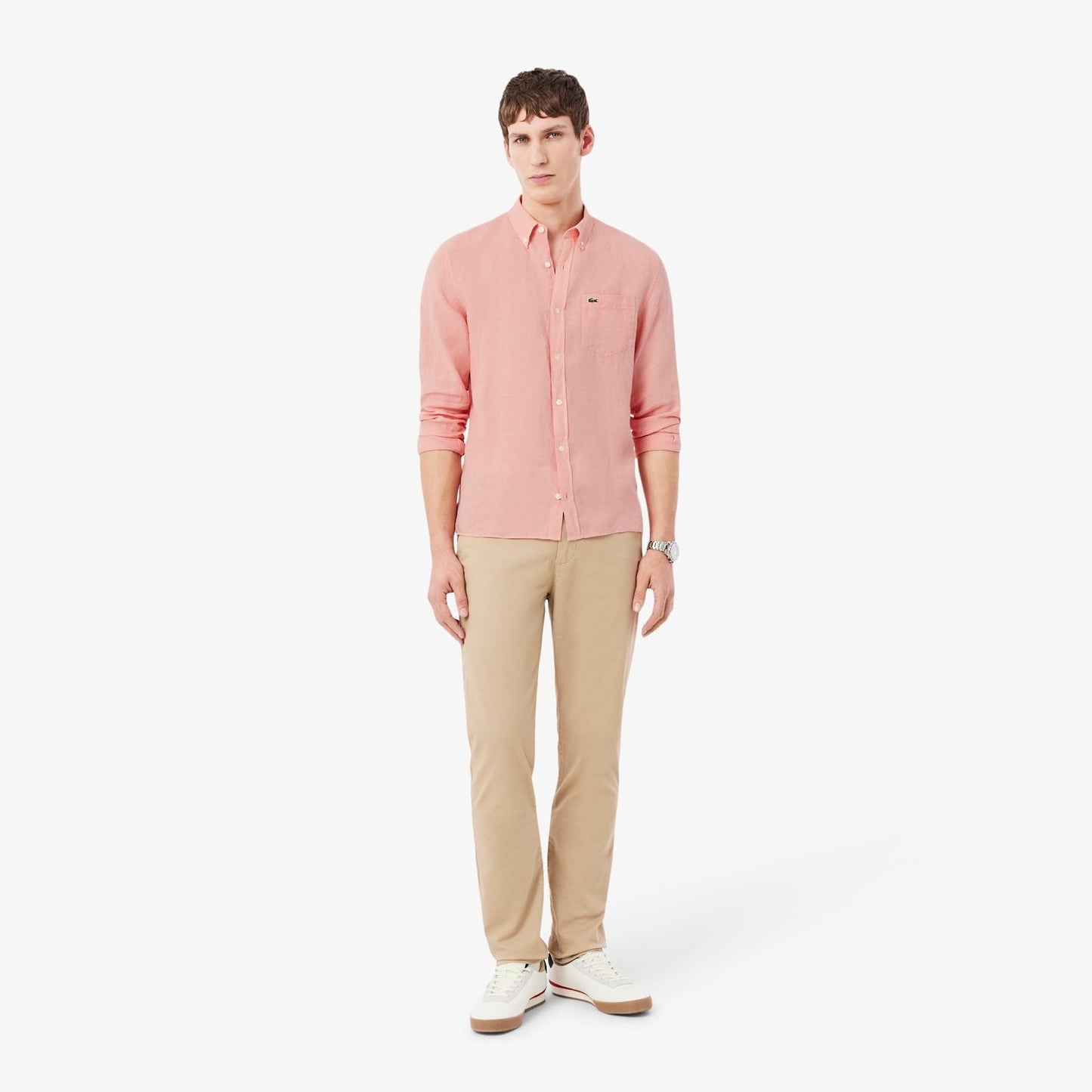 Camicia Lacoste regular in lino uomo