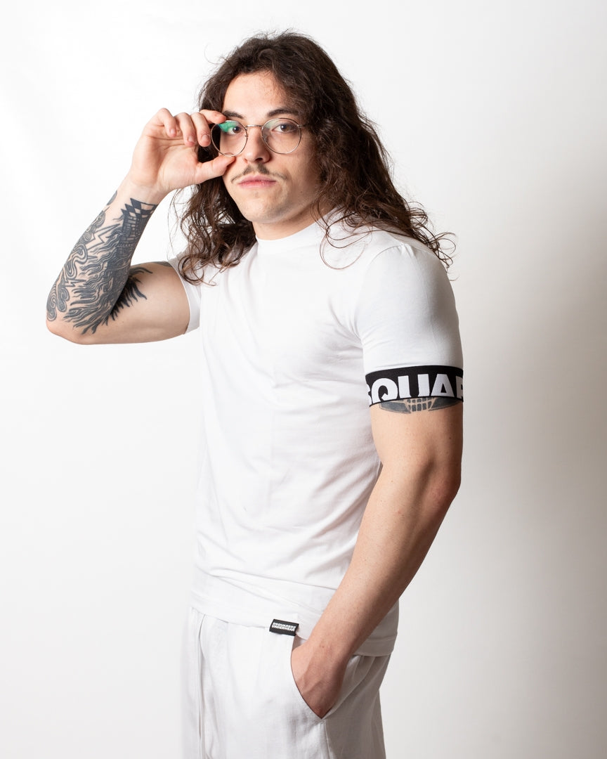 T-Shirt Dsquared2 con fascia logata uomo